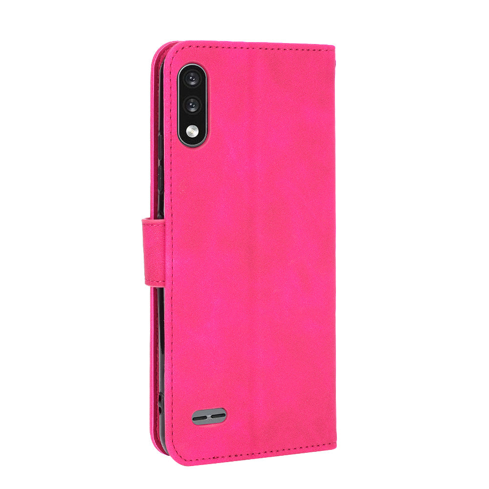 Skin-Touch Leather Phone Case with Card Slots and Cash Pocket for LG K22