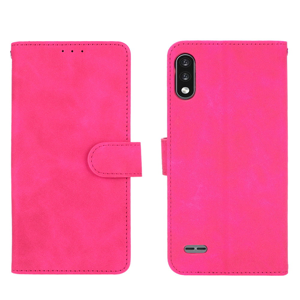 Skin-Touch Leather Phone Case with Card Slots and Cash Pocket for LG K22