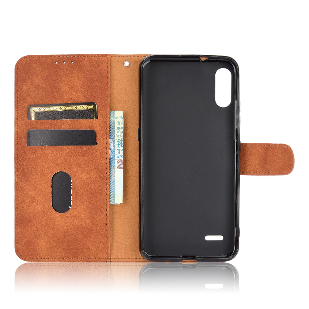 Skin-Touch Leather Phone Case with Card Slots and Cash Pocket for LG K22