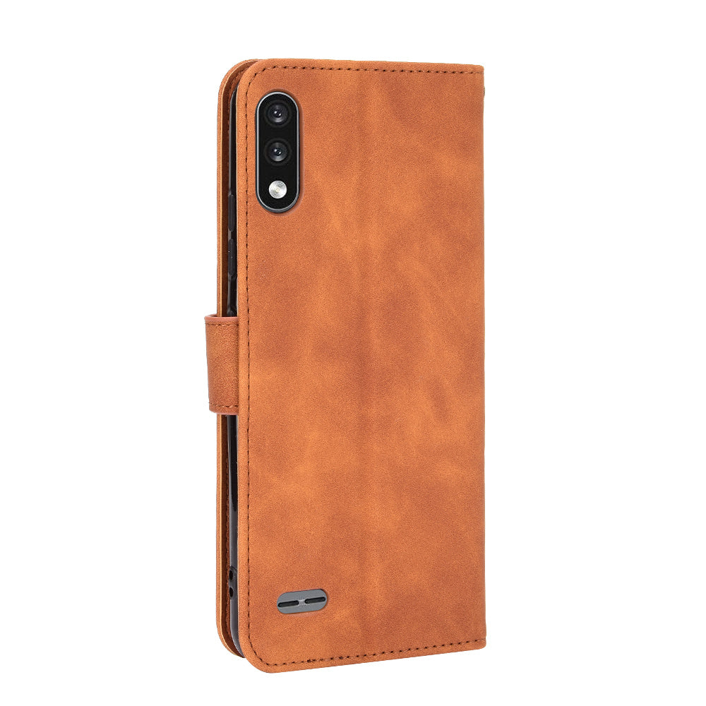 Skin-Touch Leather Phone Case with Card Slots and Cash Pocket for LG K22