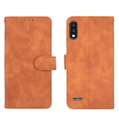 Skin-Touch Leather Phone Case with Card Slots and Cash Pocket for LG K22