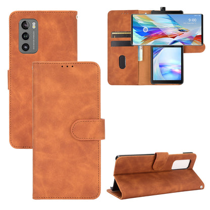 Skin-touch PU Leather Wallet Cell Phone Case for LG Wing 5G
