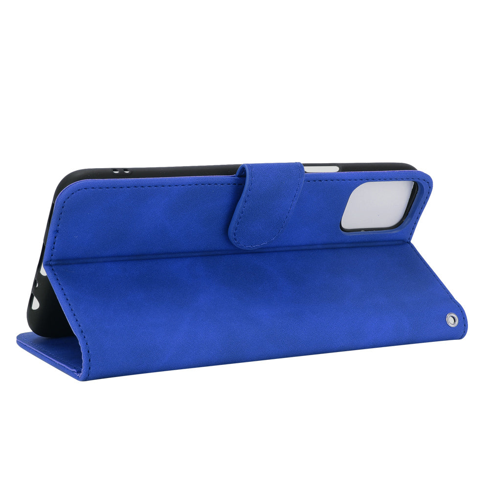 Skin-Touch-Feeling Folio Flip Leather Wallet Stand Phone Case for LG K42