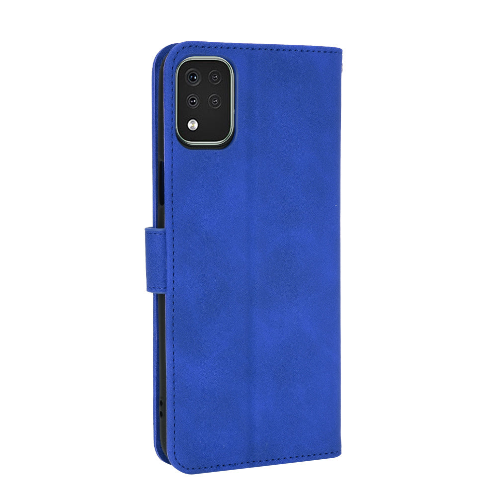 Skin-Touch-Feeling Folio Flip Leather Wallet Stand Phone Case for LG K42