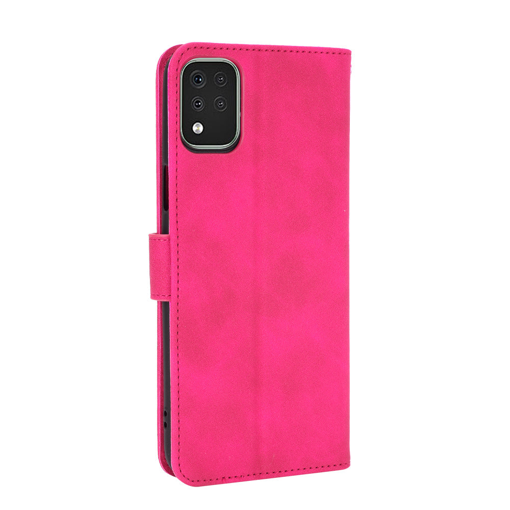 Skin-Touch-Feeling Folio Flip Leather Wallet Stand Phone Case for LG K42