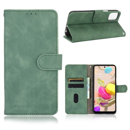 Skin-Touch-Feeling Folio Flip Leather Wallet Stand Phone Case for LG K42