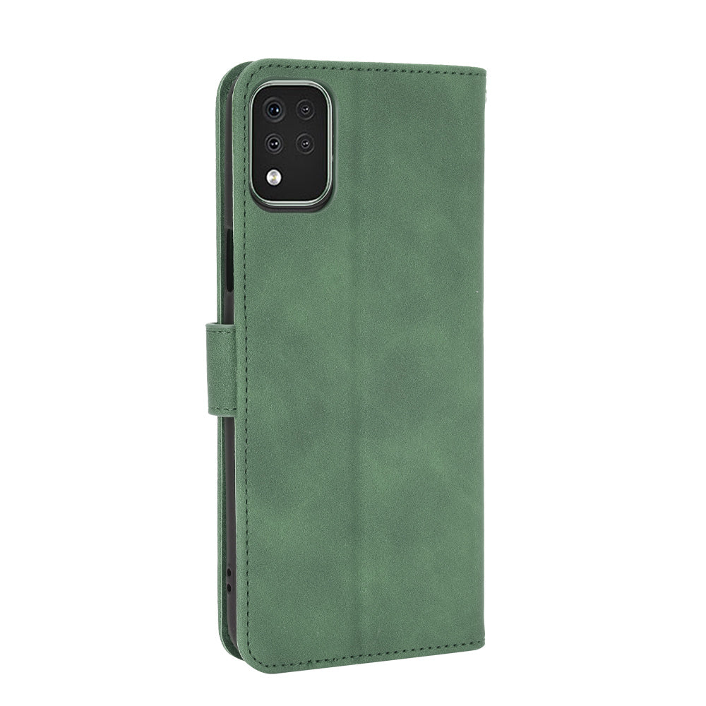 Skin-Touch-Feeling Folio Flip Leather Wallet Stand Phone Case for LG K42