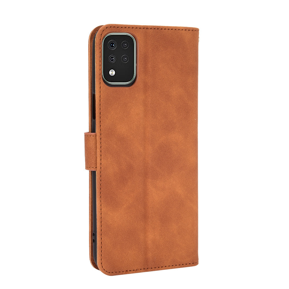 Skin-Touch-Feeling Folio Flip Leather Wallet Stand Phone Case for LG K42
