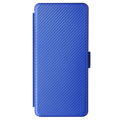 Carbon Fiber Skin Magnetic Phone Case with Buckle + Card Holder + Ring Strap for LG Wing 5G