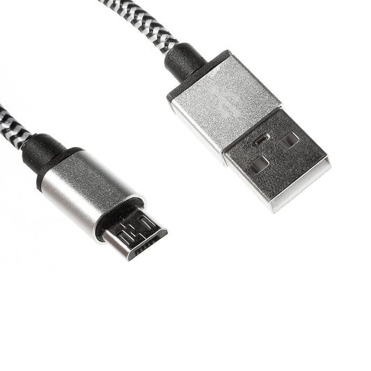 Woven Micro USB Data Sync Charging Cable for Samsung Sony LG HTC Huawei