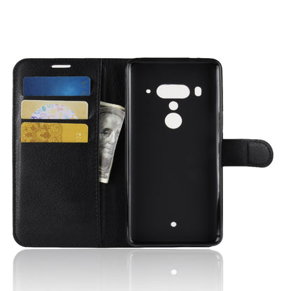 Litchi Texture Wallet Stand Leather Phone Case for HTC U12+