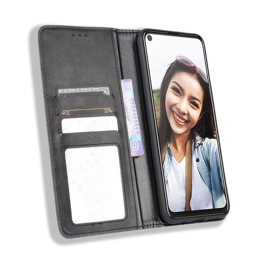 Vintage Style Wallet Leather Stand Case for HTC U20 5G (2020)