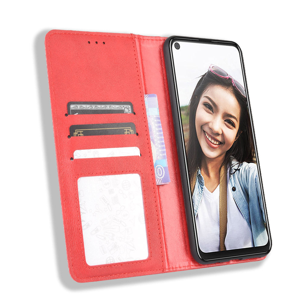 Vintage Style Wallet Leather Stand Case for HTC U20 5G (2020)