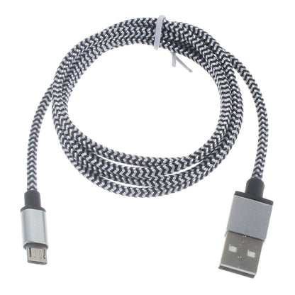 1M Woven Micro USB Data Sync Charge Cable for Samsung HTC LG Sony