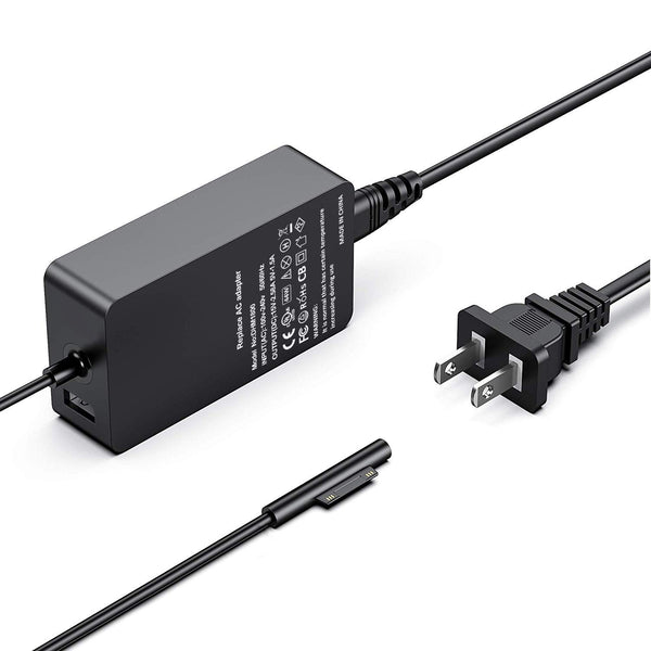 44W 15V 2.58A Power Adapter Charger with USB Charging Port for Microsoft Surface Pro 6/5/4/3 etc.