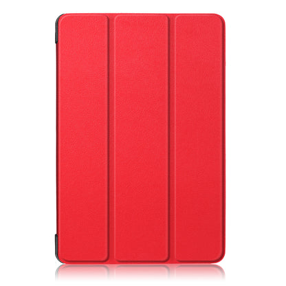 For Huawei Mediapad M5 Lite 10.1 Tri-fold Stand Auto-wake / sleep Smart Leather Case