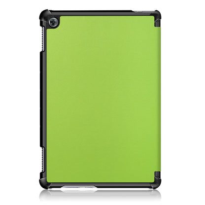 For Huawei Mediapad M5 Lite 10.1 Tri-fold Stand Auto-wake / sleep Smart Leather Case