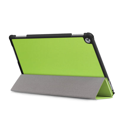 For Huawei Mediapad M5 Lite 10.1 Tri-fold Stand Auto-wake / sleep Smart Leather Case