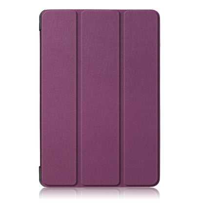 For Huawei Mediapad M5 Lite 10.1 Tri-fold Stand Auto-wake / sleep Smart Leather Case