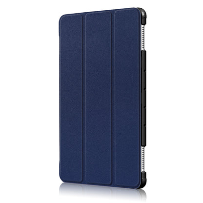 For Huawei Mediapad M5 Lite 10.1 Tri-fold Stand Auto-wake / sleep Smart Leather Case