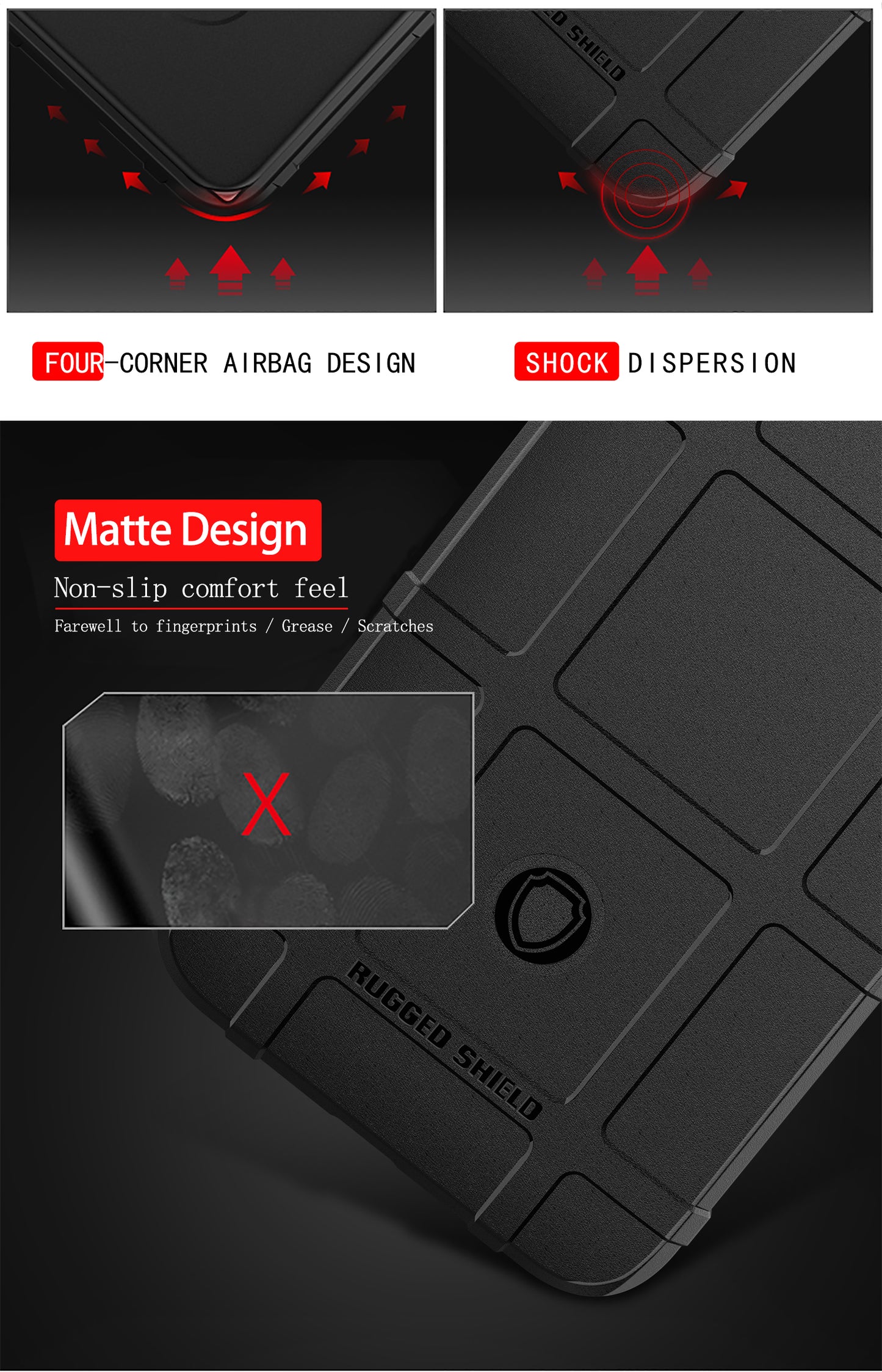 Anti-shock Square Grid Texture Soft TPU Phone Case for Huawei Mate 20 X