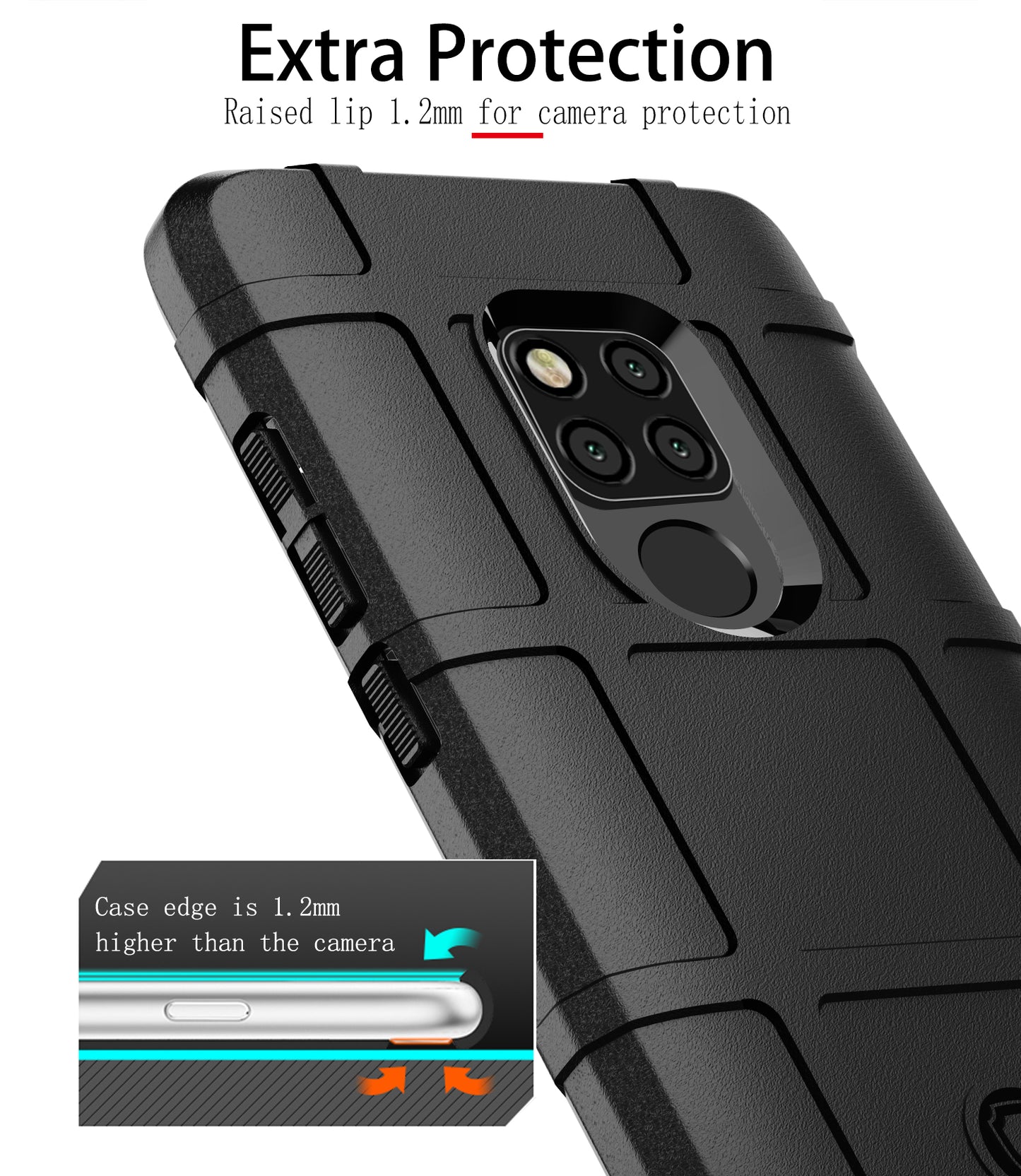 Anti-shock Square Grid Texture Soft TPU Phone Case for Huawei Mate 20 X