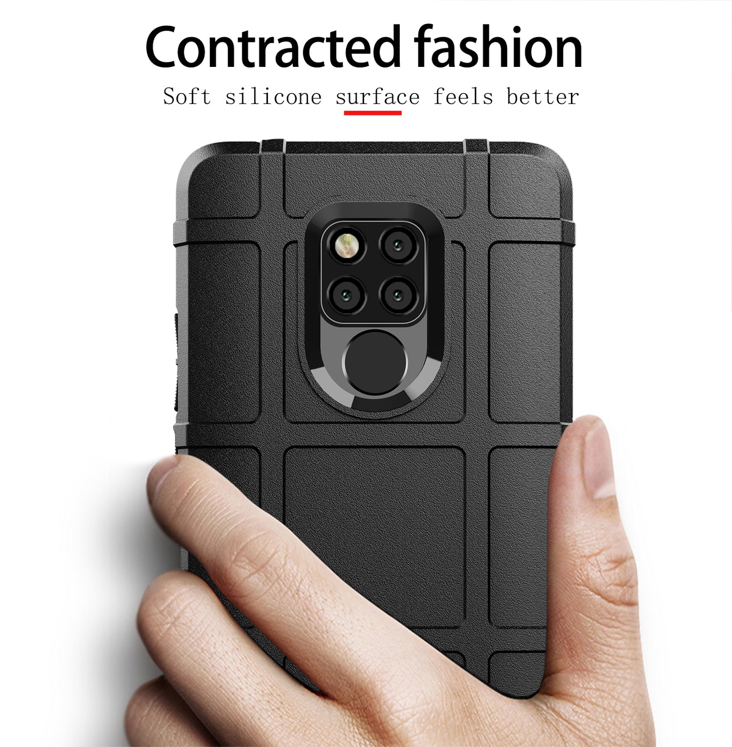 Anti-shock Square Grid Texture Soft TPU Phone Case for Huawei Mate 20 X