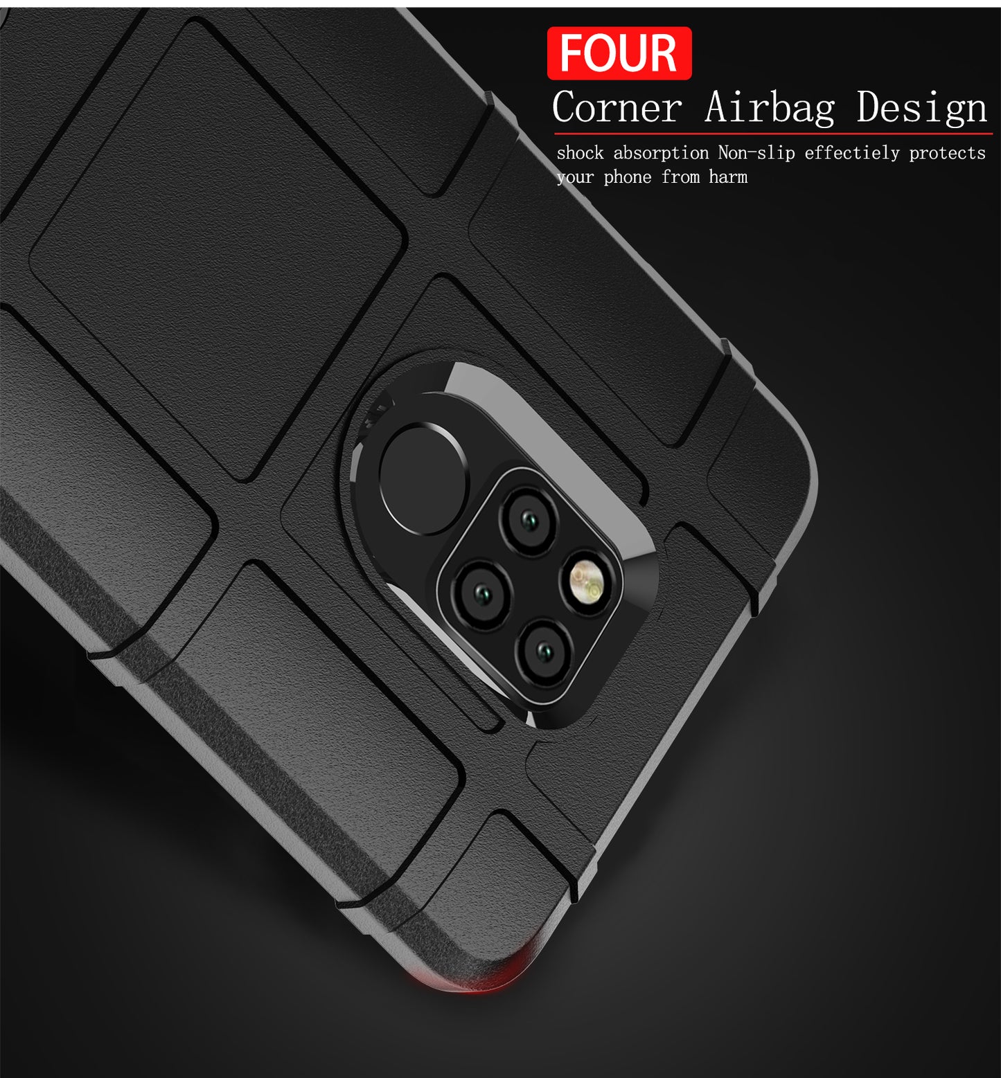 Anti-shock Square Grid Texture Soft TPU Phone Case for Huawei Mate 20 X
