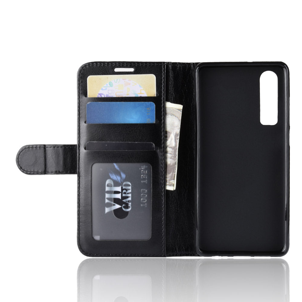 Crazy Horse Wallet Stand Leather Cellphone Case for Huawei P30