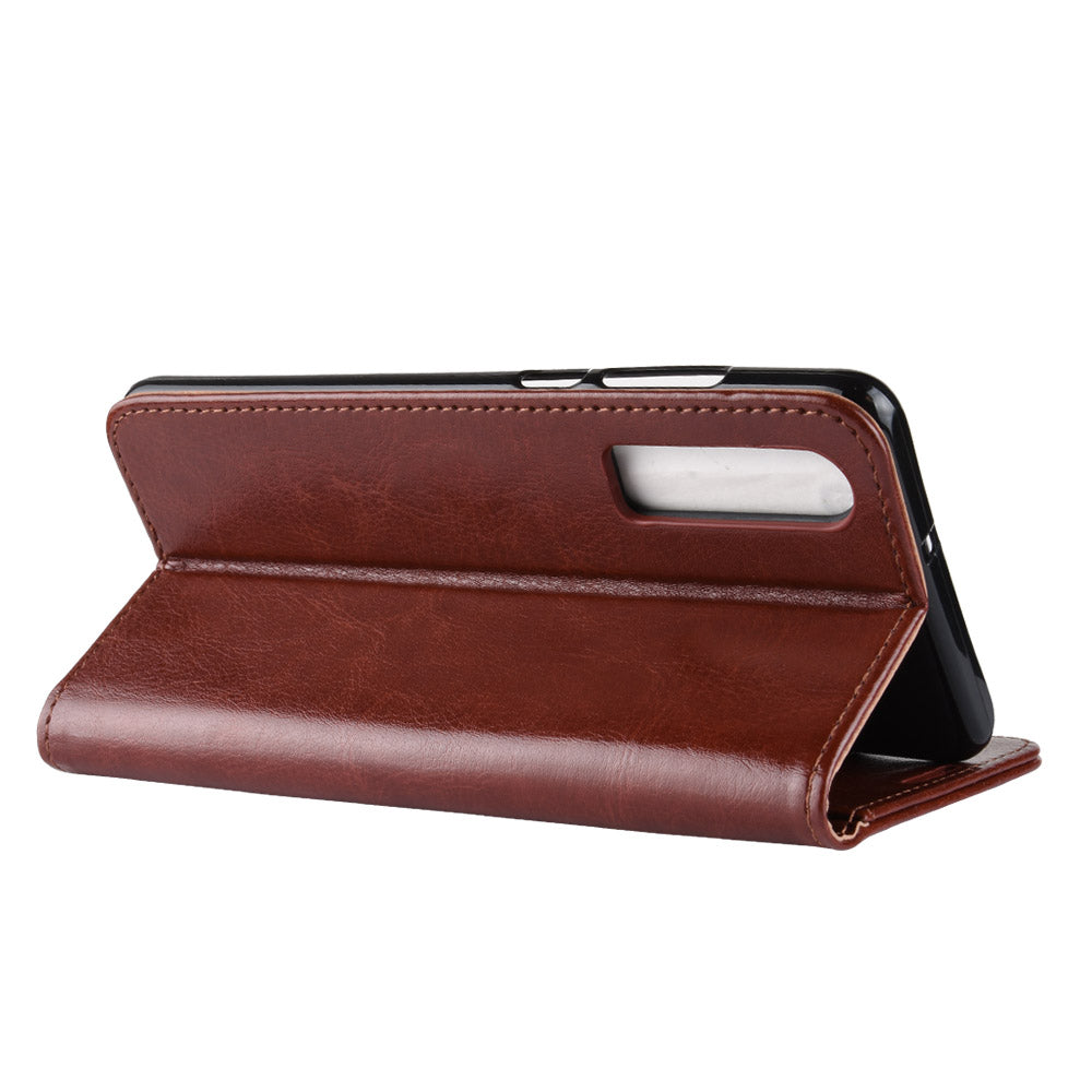 Crazy Horse Wallet Stand Leather Cellphone Case for Huawei P30