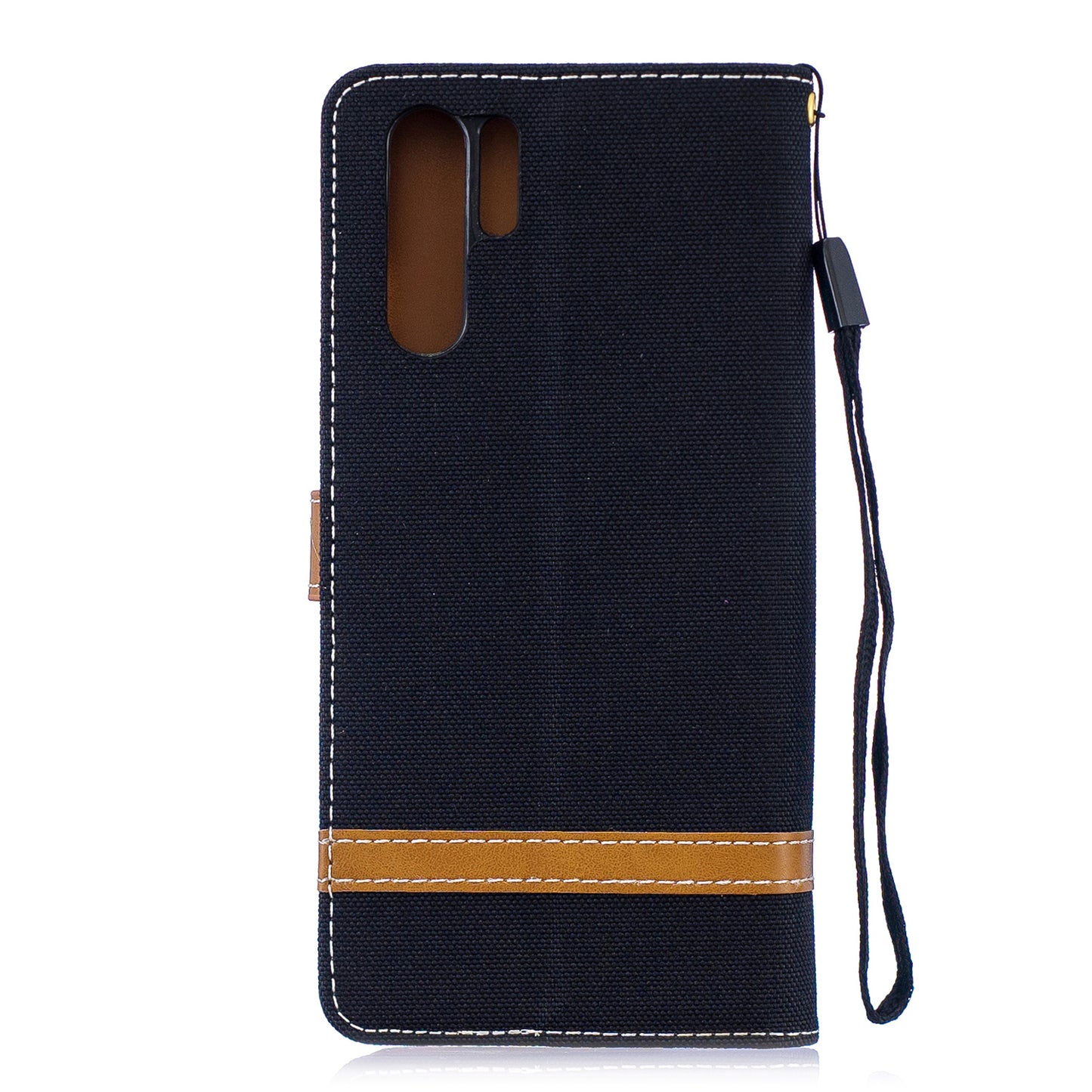 Two-tone Jean Cloth PU Leather Flip Case for Huawei P30 Pro