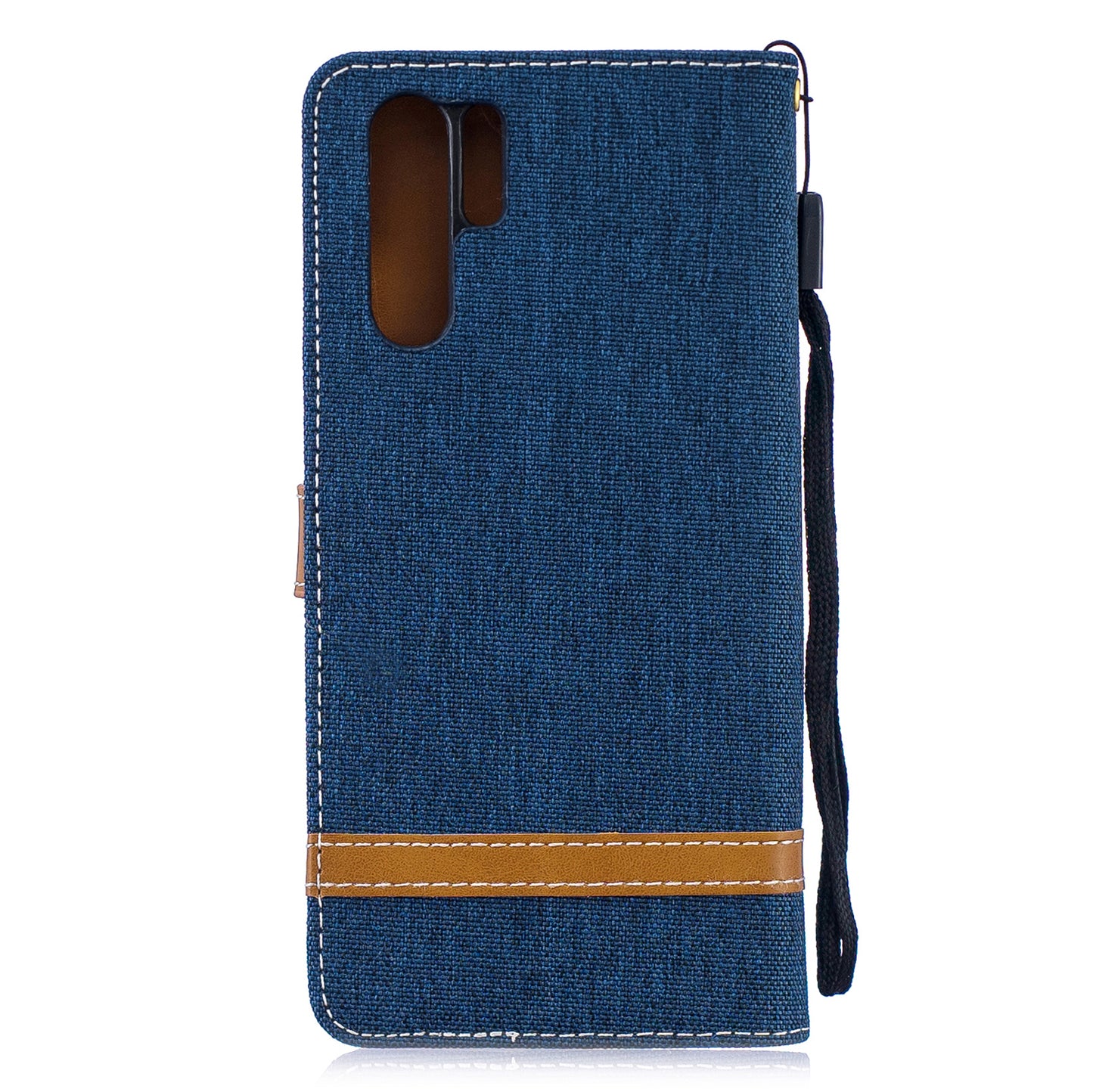 Two-tone Jean Cloth PU Leather Flip Case for Huawei P30 Pro