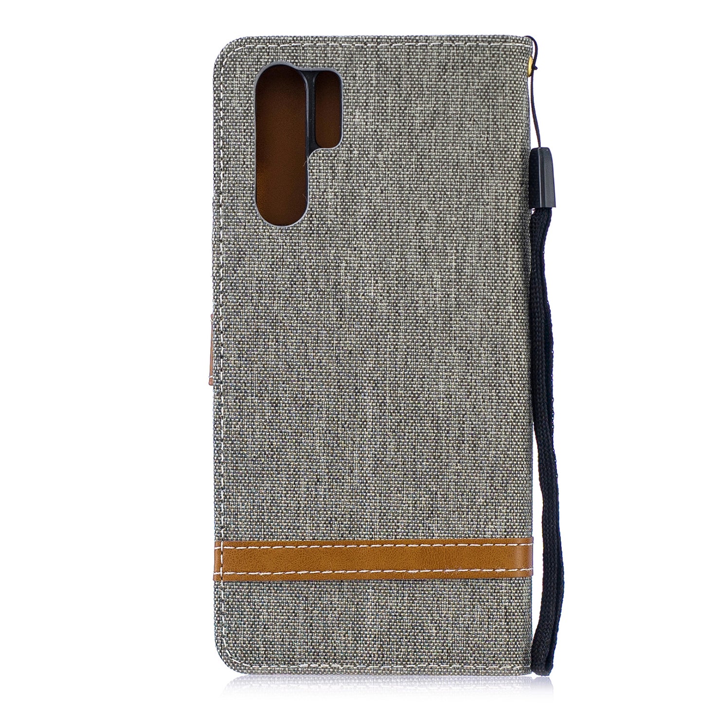 Two-tone Jean Cloth PU Leather Flip Case for Huawei P30 Pro