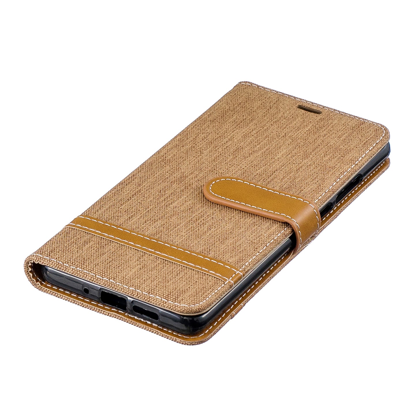 Two-tone Jean Cloth PU Leather Flip Case for Huawei P30 Pro