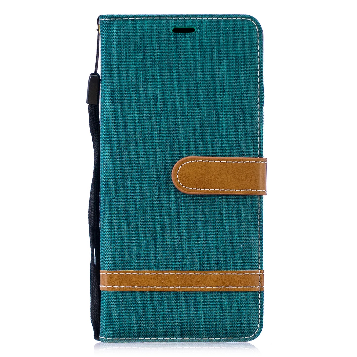 Two-tone Jean Cloth PU Leather Flip Case for Huawei P30 Pro