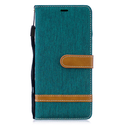 Two-tone Jean Cloth PU Leather Flip Case for Huawei P30 Pro