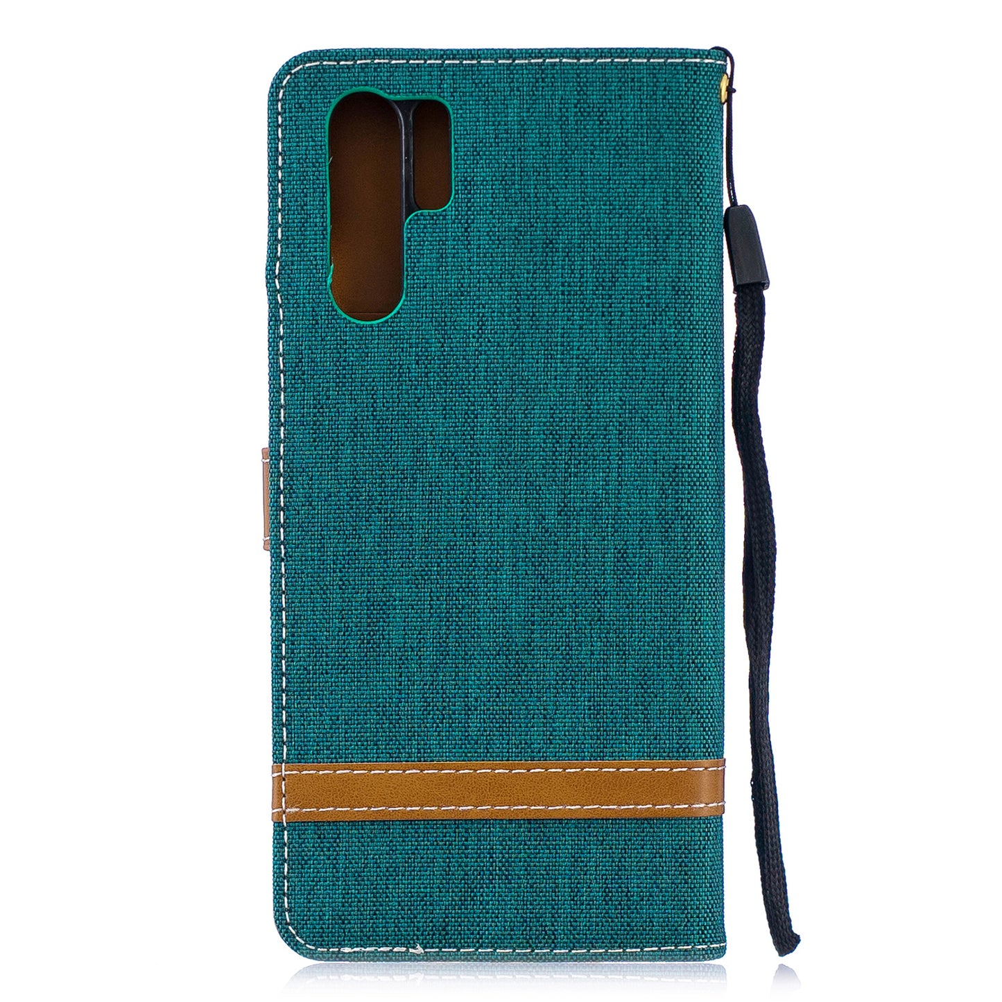 Two-tone Jean Cloth PU Leather Flip Case for Huawei P30 Pro