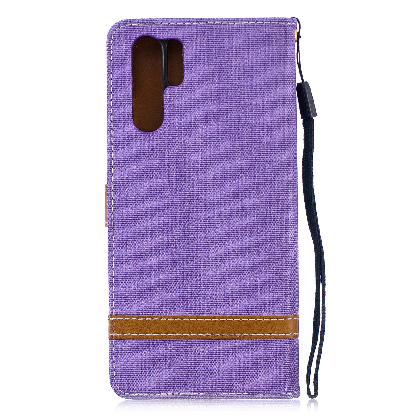 Two-tone Jean Cloth PU Leather Flip Case for Huawei P30 Pro