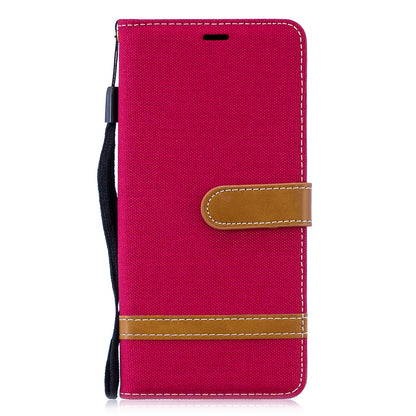 Two-tone Jean Cloth PU Leather Flip Case for Huawei P30 Pro