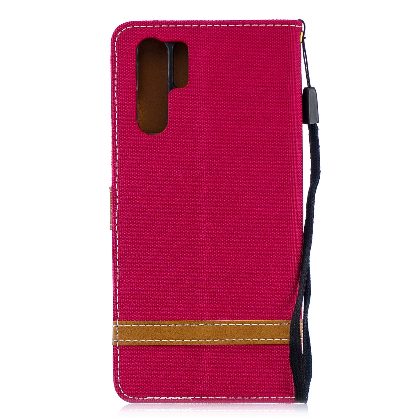 Two-tone Jean Cloth PU Leather Flip Case for Huawei P30 Pro
