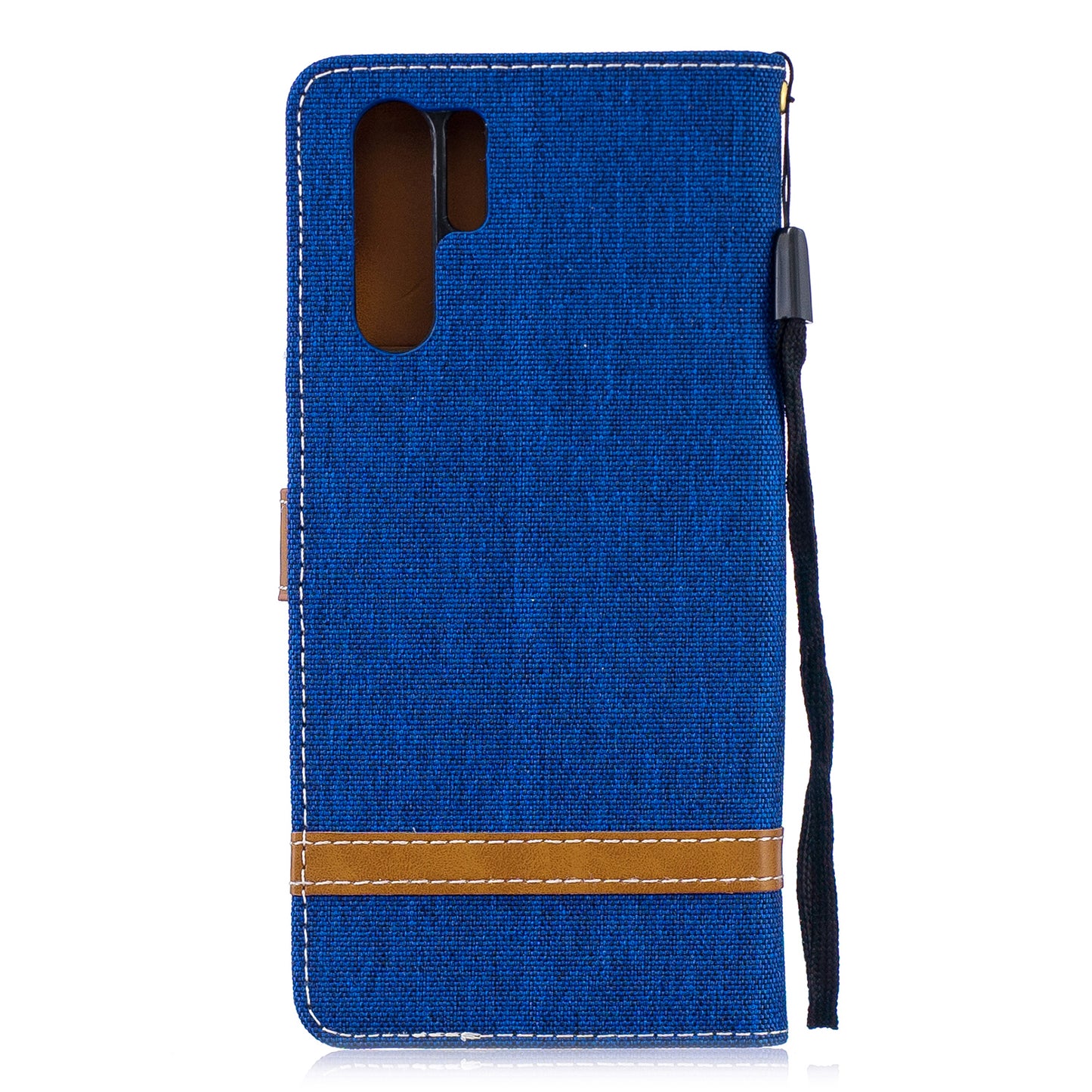 Two-tone Jean Cloth PU Leather Flip Case for Huawei P30 Pro