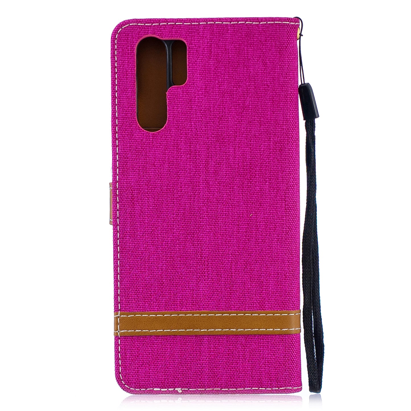Two-tone Jean Cloth PU Leather Flip Case for Huawei P30 Pro