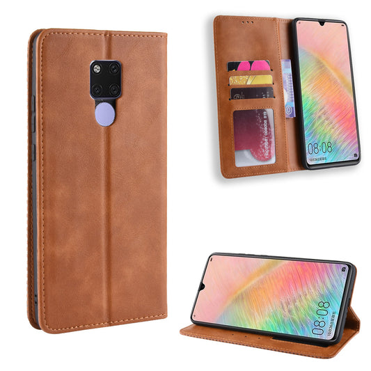 Vintage Style Leather Wallet Case for Huawei Mate 20 X