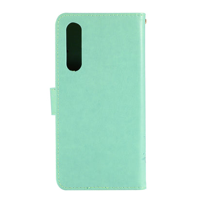 For Huawei P30 Imprint Butterfly Flower Leather Wallet Case with Strap