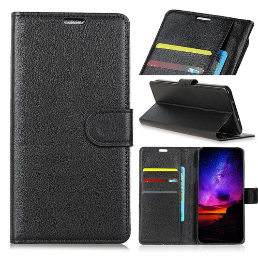 For Huawei P30 Lite Shockproof Phone Bag Covering Litchi Skin Wallet Leather Stand Case