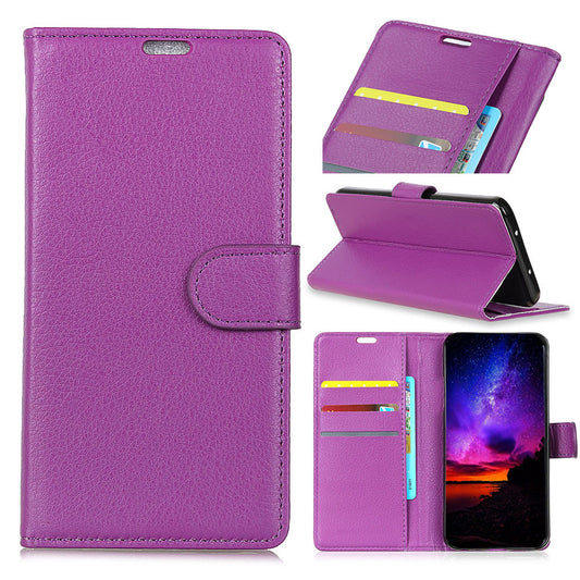 For Huawei P30 Lite Shockproof Phone Bag Covering Litchi Skin Wallet Leather Stand Case