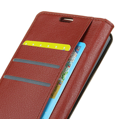 For Huawei P30 Lite Shockproof Phone Bag Covering Litchi Skin Wallet Leather Stand Case