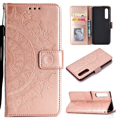 For Huawei P30 Mobile Case Mandala Flower Wallet PU Leather Case