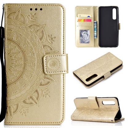 For Huawei P30 Mobile Case Mandala Flower Wallet PU Leather Case