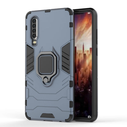 For Huawei P30 Finger Ring Kickstand PC + TPU Hybrid Mobile Phone Case